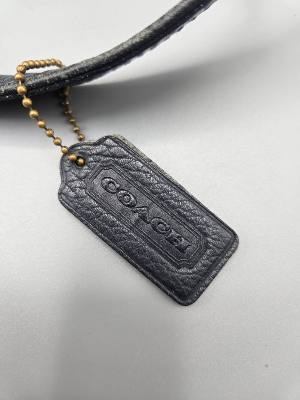 Vintage Coach Sonoma Pocket Drawstring Bucket Bag Navy Pebbled Leather 4926 OG - Picture 5 of 8